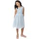 Maya Deluxe Mädchen Midi Dress for Girls Sequins Embellished Party Tutu Bridesmaids Wedding with Belt Bow Kleid, Ice Blue, 7 Years