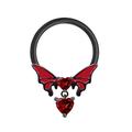 DH Red Butterfly Bellybutton Ring Chest Ring Nose Piercing Industrail Earbone Nail Heart Shaped Nipple Piercing Umbilical Jewelry