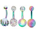 4PC Claw Belly Button Piercing Set Surgical Steel Crystal Belly Piercing Bulk Women Bee Navel Bar Pack Cz Belly Ring Lot Ombligo