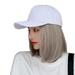 Women s Short Bob Wigs Baseball Cap with Hair Girls Wig Hats Straight Hair Wavy Natural A Grey