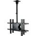 YZboomLife Tilt Swivel Height Adjustable Dual TV Ceiling Mount for Most 32 -75 Double LCD LED TVs Monitors up to VESA 600x400mm with TV Ceiling Mount Pole from 22Â½ to 30