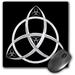 Macdonald Creative Studios â€“ Celtic Knot A White On Black Triquetra Celtic Knot Symbol. Mouse Pads (Mp3334091)