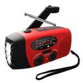 BGZLEU Solar Emergency Hand Crank Weather Radio Portable Self Powered Radios with SOS Alarm LED Flashlight 300mAh Power Bank Smart Phone USB Charger for Camping (Red)