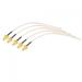 Aviviva Cable coaxial Cable coaxial 5Pcs SMA Hembra a u.FL/IPX/IPEX Antena RF Conector de Cable coaxial coaxial 50? 15cm