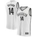 "Jacob Gilyard Men's Fanatics Branded White Brooklyn Nets Fast Break Custom Replica Jersey - Association Edition"