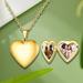 Kayannuo Easter Necklaces for Women Clearance Mesmerizingly Beautiful Carved Stainless Steel Peach Heart Locket Pendant - A Romantic DIY Keepsake Necklace For Couples Blending Elegance