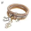 Quinlirra Easter Bracelets for Women Clearance Multilayer Bracelets - 3PCS Gold/Silver/Rose Gold Corn Chain Bracelet For Women Heart Shaped Stretch Bracelet