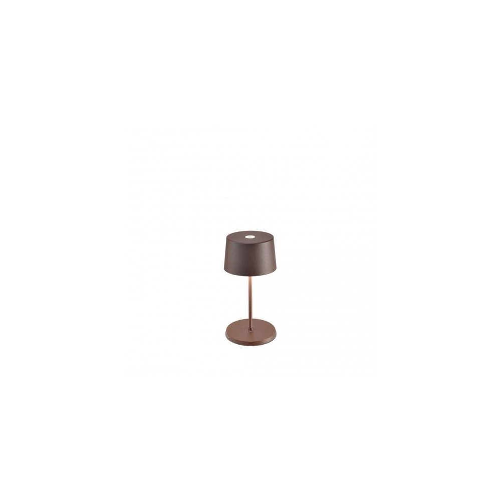 Zafferano Olivia Pro Mini Corten-LED-Tischleuchte, wiederaufladbar und dimmbar Image