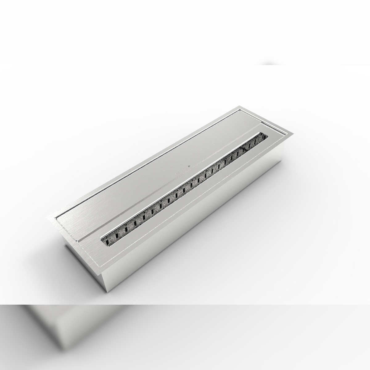 Divina Fire Bioethanol-Kaminbrenner, Biokamin aus Edelstahl, 4,5 l, 61 x 18 x 9,5 cm Image