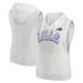 Women's Fanatics Branded Oatmeal Buffalo Bills Lounge Script Sleeveless V-Neck Pullover Hoodie