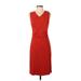 Gucci Casual Dress - Party V Neck Sleeveless: Red Solid Dresses - Women's Size Medium
