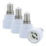 Intirilife E14 auf GU10 Lampensockel Adapter in WEISS - 4x Lampenadapter zum Umformatieren von E14 auf GU10