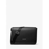 Michael Kors Cooper Leather Messenger Bag Black One Size