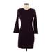Wilfred Casual Dress - Sheath Crew Neck 3/4 sleeves: Burgundy Print Dresses - Women's Size Medium