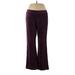 Eddie Bauer Velour Pants - High Rise: Purple Activewear - Women's Size Large