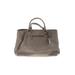 Prada Leather Shoulder Bag: Gray Solid Bags