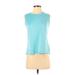 Avia Active T-Shirt: Teal Color Block Activewear - Women's Size X-Small
