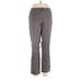 Eddie Bauer Khaki Pant Straight Leg Boyfriend: Gray Print Bottoms - Women's Size 14