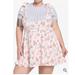 Disney Dresses | Disney The Aristocats Marie Floral Suspender Plus Size 0 New Dress Romper | Color: Pink/White | Size: 0x