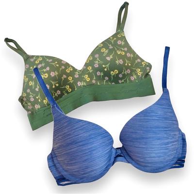 Victoria's Secret Intimates & Sleepwear | Lot Of (2) Victoria’s Secret Bras | 32b | Color: Blue/Green | Size: 32b