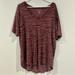American Eagle Outfitters Tops | American Eagle, Soft And Sexy V-Neck Short Sleeved T-Shirt Animal Print Large | Color: Purple | Size: L