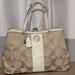 Coach Bags | Coach 1941 Beautiful Tan & White 3 Large Compartment Hand Bag | Color: Tan/White | Size: Os