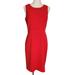 J. Crew Dresses | J. Crew Red Sleeveless Sheath Pencil Career Statement Dress Women's Size 6 | Color: Red | Size: 6