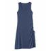 Athleta Dresses | Athleta Side Gather Lightweight Sleeveless Comfort Dress Navy Blue | Color: Blue | Size: Xs