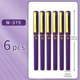 [wqn] 3 Pieces/6 Pieces Of Unique Purple Rollerball Pen, Fast Drying Purple Ball Point Pen Stationery, Pen Tip 1.0mm, Purple Ink, Smooth Writing, Large Capacity Refill, Hard Pen Calligraphy Pen