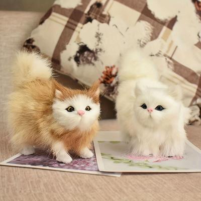 Adorable Simulation Cat Plush Toys - Soft Stuffed ...