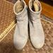 Anthropologie Shoes | Kmb Gray Suede Leather Booties (Anthropologie) | Color: Gray | Size: 9