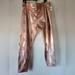 Disney Pants & Jumpsuits | Disney Mickey Mouse Leggings Womens Pink Metallic Rose Gold Official Pants Large | Color: Pink | Size: 1x