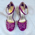Coach Shoes | Coach Fuchsia Is Wedge Sandals Size 7.5 | Color: Pink/Purple | Size: 7.5