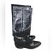 Nine West Shoes | 9 West Q-Louisa Knee High Leather Boots Women’s Size 7 | Color: Black | Size: 7