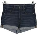 American Eagle Outfitters Shorts | American Eagle Super Hi-Rise Shortie Super Stretch Cut Off Jean Shorts 6 Dark | Color: Blue | Size: 6