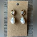 Anthropologie Jewelry | Italian Vintage Style Earrings A48 | Color: Gold/White | Size: Os