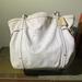 Coach Bags | Coach White Leather Large Shoulder Handbag | Color: Silver/White | Size: Os