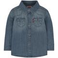 Jeanshemd LEVI'S KIDS "LVB BARSTOW WESTERN SHIRT" Gr. 6M (68), N-Gr, grau (vintage ston) Baby Hemden Bekleidung