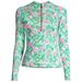 Lilly Pulitzer Swim | New Lilly Pulitzer Nayte Rashguard Top "Botanical Green Just Wing" Size 6 | Color: Green/Pink | Size: 6