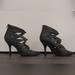 Nine West Shoes | Nine West Size 6m Black Zipper Back Strappy 3.75" Heels Stilettos | Color: Black | Size: 6