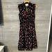 Kate Spade Dresses | Kate Spade Wild Ones Meadow Smocked Waist Dress Small Tiered Dress New | Color: Black | Size: S