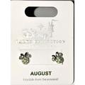 Disney Jewelry | Disney Park Minnie Icon Birthstone Swarovski Crystal Earrings August Noc | Color: Silver | Size: Os