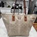 Dooney & Bourke Bags | Dooney And Bourke Snake Skin Leather Embossed Large Tote Bag | Color: Gold | Size: Os