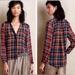 Anthropologie Tops | Anthropologie Maeve Sheer Plaid Button Up | Color: Blue/Red | Size: S