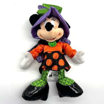 Disney Toys | Disney Parks Minnie Mouse Halloween Plush Stuffed Dolls Witch 12" | Color: Black | Size: 12"