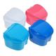 FOMIYES 20 Pcs Denture Box with Filter Layer False Portable Denture Cup Travel Denture Holder Outdoor Retainer Case Denture Brush Retainer Case Accessories Storage Toothbrush Box Baby Abs