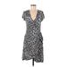 Tart Casual Dress - Wrap: Blue Print Dresses - Women's Size Medium