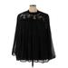 Torrid Casual Dress - Shift Crew Neck Long sleeves: Black Print Dresses - Women's Size 5X Plus