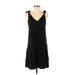 Gap Casual Dress - Mini V Neck Sleeveless: Black Print Dresses - Women's Size Small