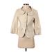 Nygard Collection Trenchcoat: Short Ivory Print Jackets & Outerwear - Women's Size 4 Petite